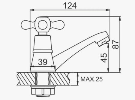 Смеситель D-Lin D110911 на раковину хром