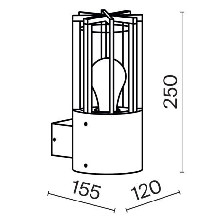 Уличный настенный светильник Maytoni Outdoor Barrel (Баррель) O453WL-01GF