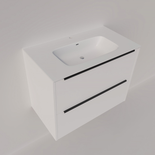 Тумба под раковину La Fenice Tesoro FNC-01-TES-PB-80-2 79х44х62 подвесная цвет белый матовый - фото 4