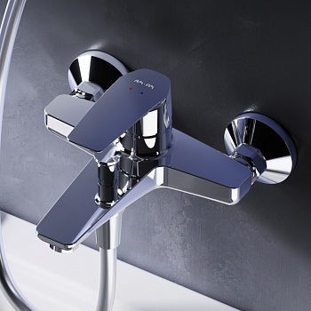 Смеситель для ванны и душа Am.Pm Gem F90A10000 настенный хром без термостата