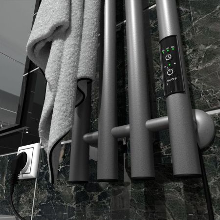 Полотенцесушитель электрический Маргроид Inaro Inaro-12018-1049-7024R 20х120 серый