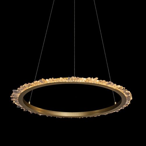 Светильник подвесной Delight Collection Quartz Halo (Куартз Хало) MD20020154-1B satin gold - фото 3