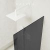 Душевая шторка на ванну Maybah Glass MGV-81-1у 70х140 стекло тонированное профиль белый ориентация универсальная