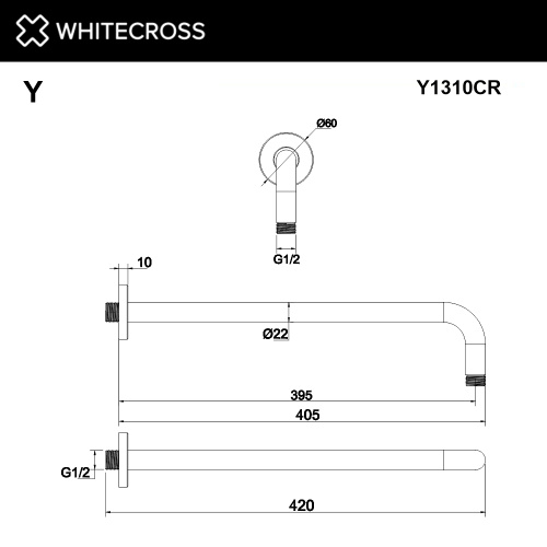 Кронштейн для душа Whitecross Y chrome Y1310CR - фото 2