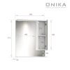 Зеркало-шкаф Onika Марви 206088 60х70 подвесной цвет белый