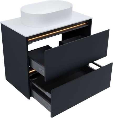 Тумба под раковину Allen Brau Activity 1.34012.AM 80х50 подвесная цвет черный