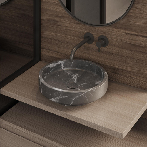 Раковина из искусственного камня Dea Design Marble DD1514 450 GC 50х50 накладная цвет серый без отверстий под смеситель - фото 2