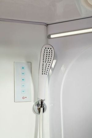 Душевая кабина AvaCan L608LED 80х80 четверть круга с крышей ориентация универсальная