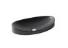 Раковина керамическая Gid Integrado 72201 60х40 встраиваемая цвет черный без отверстий под смеситель