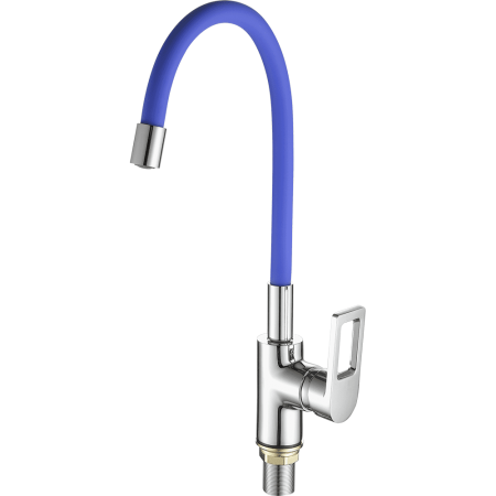 Смеситель для кухни Fashun A4253+B01 на мойку хром/синий