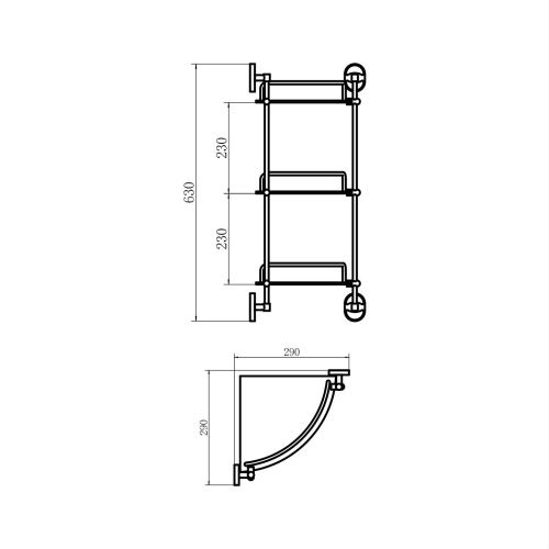 Полка в ванную комнату Fashun A1907-3 - фото 3