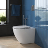 Унитаз приставной BelBagno SFERA-R BB2141CBR/BB870SC белый с сиденьем микролифт безободковый каскадный смыв
