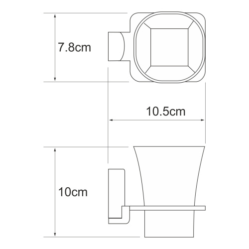 Стакан для зубных щеток WasserKRAFT 5028W - фото 4