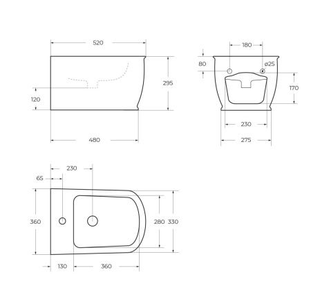 Биде подвесное BelBagno PRADO BB10150BH цвет белый