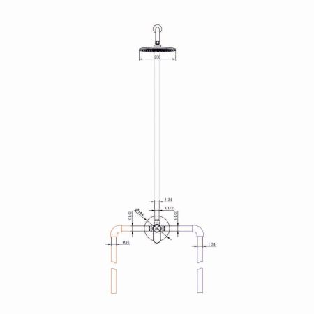 Душевая система Fashun A7185 встраиваемая в стену цвет хром