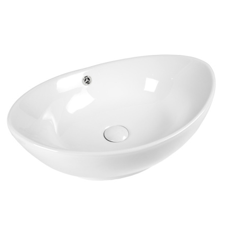 Раковина из сантехнического фарфора Bond Oval S55-590 59х38 накладная цвет белый глянцевый