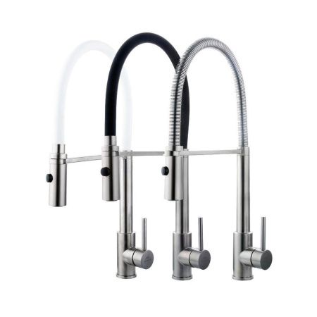 Смеситель для кухни Fashun A54111-12 на мойку серый/сатин