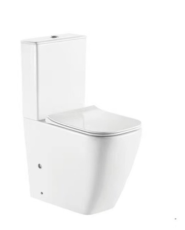 Унитаз напольный с бачком Cerutti SPA CT8708 белый с сиденьем микролифт безободковый каскадный смыв