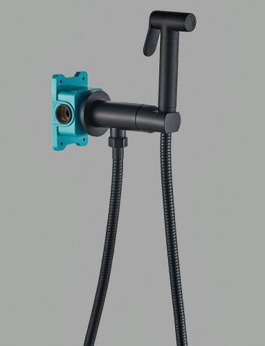 Гигиенический душ со смесителем ALMAes Agata AL-877-05 черный - фото 2