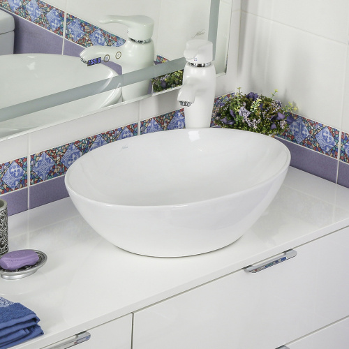 Раковина Melana 56 см 320361-805 накладная цвет белый - фото 3
