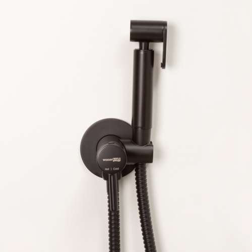 Гигиенический душ со смесителем WasserKRAFT  A70638 черный - фото 4
