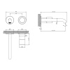 Смеситель для раковины Gessi Habito 70088#706 встраиваемый в стену черный