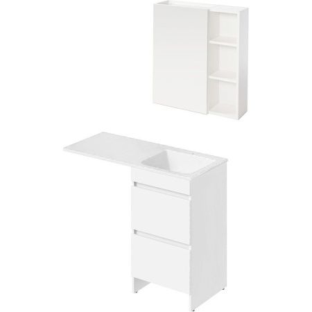 Тумба с раковиной Orange Sistema ST-110TUW+RAR 110х50 напольная цвет белый