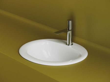 Раковина из сантехнического фарфора Ceramica Nova SUN CN6080 50х50 встраиваемая цвет белый 1 отверстие под смеситель