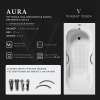 Ванна чугунная Vinsent Veron Aura VAU1707542H/VH0015BR-AS 170х75 пристенная прямоугольная с ножками с ручками