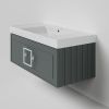 Тумба с раковиной La Fenice CUBO NFNC-01-CUB-G-100-2-100 100х50 подвесная цвет серый