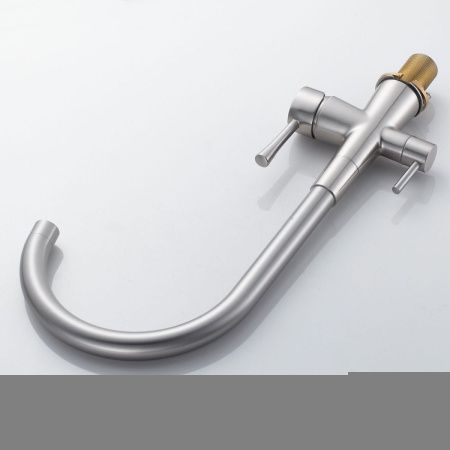 Смеситель для кухни Shevanik S428L на мойку сатин