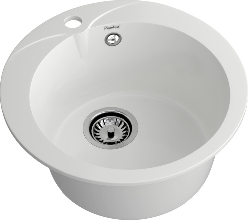 Кухонная мойка Granfest Rondo R-480 иней 48х48 цвет белый - фото 2