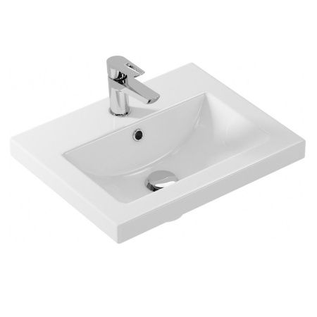 Раковина из сантехнического фарфора Onika Como UM-COM50/1 50х40 накладная цвет белый 1 отверстие под смеситель