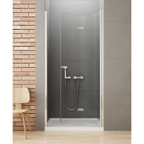 Душевая дверь New Trendy NEW SOLEO D-0134A 90х195 стекло прозрачное профиль хром глянцевый - фото 2