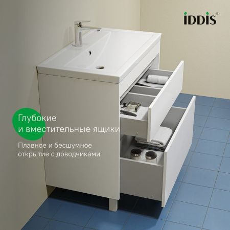 Тумба с раковиной Iddis Zodiac X ZDX80WFi95K 80х50 напольная цвет белый