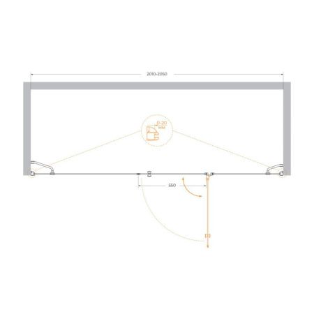 Душевая дверь Cezares VERONA VERONA-W-B-13-90+60/60-C-Cr 205х195 стекло прозрачное профиль хром