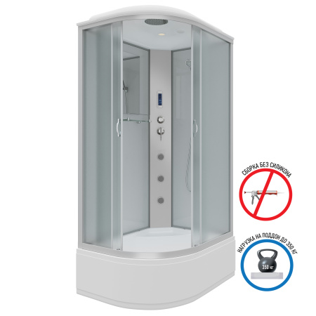 Душевая кабина Niagara Classic 23101424RF 120х80 асимметричная с крышей ориентация правая