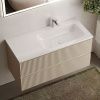 Тумба под раковину Sancos SNOB R SNR100RCE 100х40 подвесная цвет бежевый