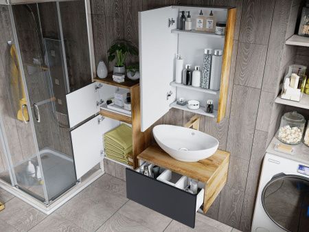 Зеркало-шкаф Misty Ива П-Ива04045-01Л 50х80 подвесной цвет коричневый