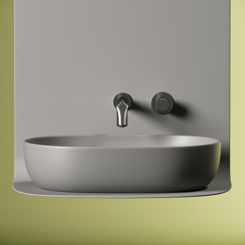Раковина из сантехнического фарфора Ceramica Nova ELEMENT CN6047MH 60х42 накладная цвет антрацит матовый - фото 3