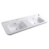Раковина из сантехнического фарфора Kerasan Waldorf 4143K1bi/cr*3 100х60 подвесная цвет белый 3 отверстия под смеситель