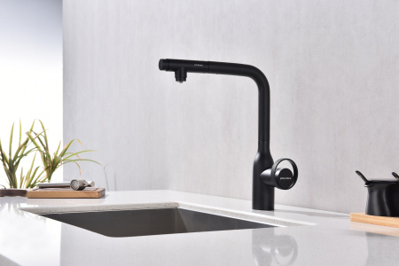 Смеситель для кухни Paulmark URBAN Ur213104-AN на мойку черный