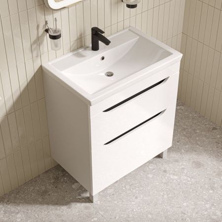 Тумба с раковиной Iddis Ray RAY70WFi95K 70х50 напольная цвет белый