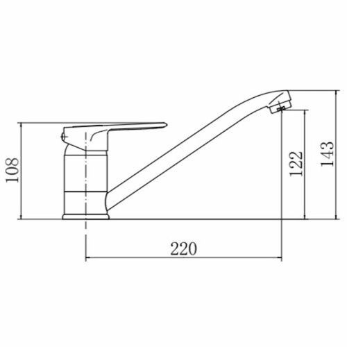 Смеситель для кухни Fashun A4204 на мойку хром - фото 3