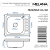 Кухонная мойка Melana 173 ta L (*10) 60х50 цвет хром поверхность полированная