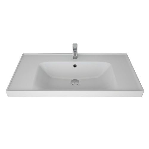 Раковина керамическая Dreja Grace 641617 90х50 подвесная цвет белый 1 отверстие под смеситель - фото 3