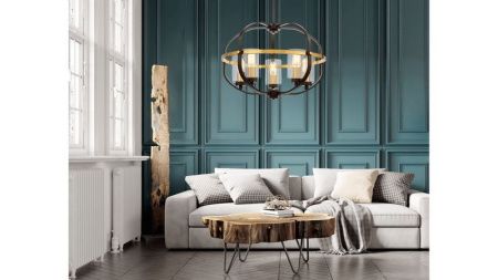 Люстра подвесная Lumina Deco Monterey (Монтереы) LDP 1141-5 BK+MD