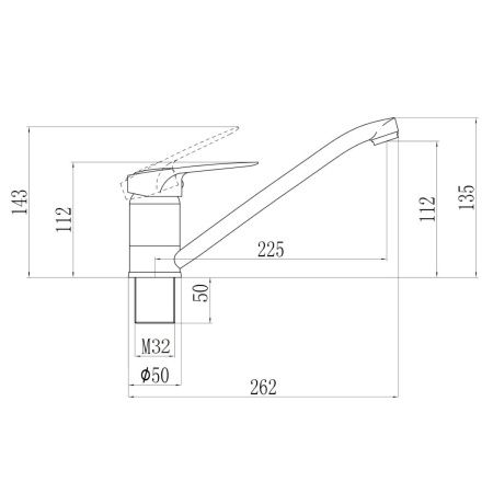 Смеситель для кухни Savol S-T4904 на мойку хром