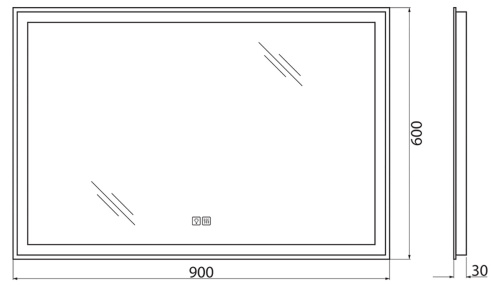 Зеркало в ванную BelBagno SPC-GRT-900-600-LED-TCH-WARM 90х60 - фото 5