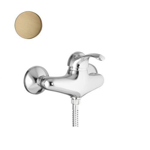 Смеситель для ванны и душа Webert Aurora AU870102065 настенный бронза - фото 2